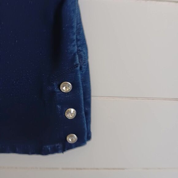 Dream Jeannes by Quacker Factory Wide Leg Crop Jeans Womens Size XXS Blue Denim - Picture 9 of 12